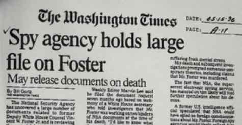 NSA news about Vince Foster